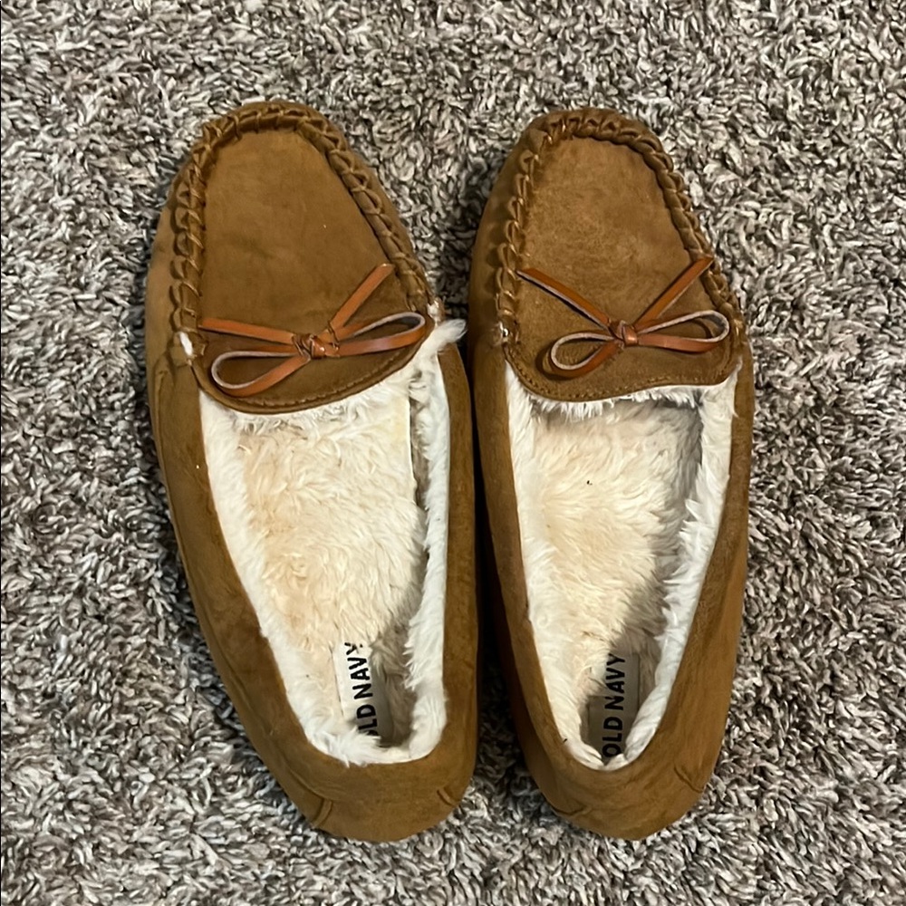 Old Navy Tan Moccasin Slippers